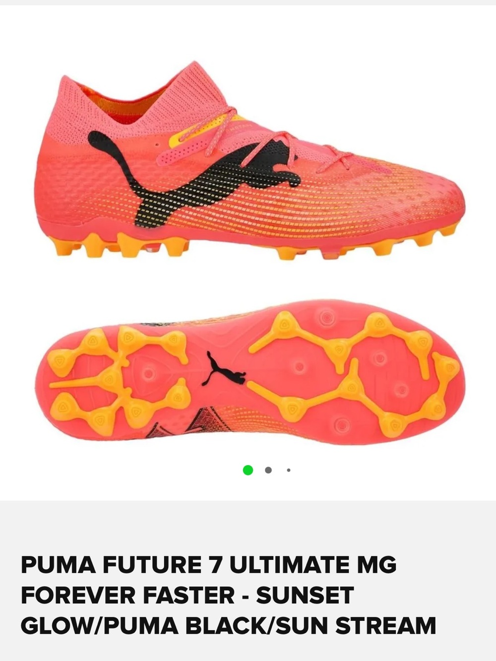 Puma MG soccer cleats men's size 8 women's size 9